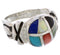 Multicolor Silver Southwestern Ring Size 6-1/2 TX40047