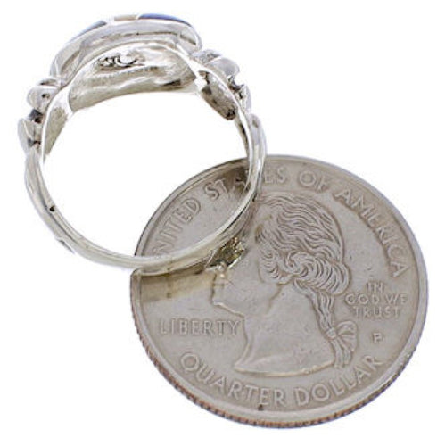 Multicolor Silver Southwestern Ring Size 6-1/2 TX40047