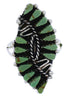 Southwest Silver And Turquoise Needlepoint Ring Size 6-3/4 UX33373