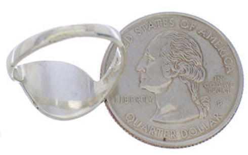 Southwest Sterling Silver Turquoise Ring Size 5-1/4 AX87739