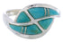 Southwestern Turquoise Jewelry Silver Ring Size 5-1/2 AX87763