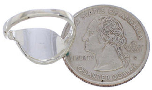 Southwestern Turquoise Jewelry Silver Ring Size 5-1/2 AX87763