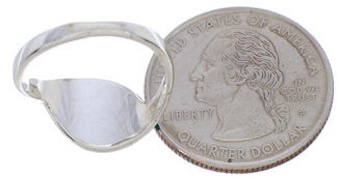 Turquoise Southwest Sterling Silver Ring Size 6-3/4 WX40965