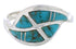 Turquoise Inlay Silver Southwestern Ring Size 6-1/4 WX41038