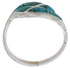 Turquoise Inlay Silver Southwestern Ring Size 6-1/4 WX41038