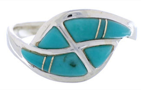Turquoise Jewelry Authentic Sterling Silver Ring Size 5 WX41045
