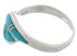 Turquoise Jewelry Authentic Sterling Silver Ring Size 5 WX41045