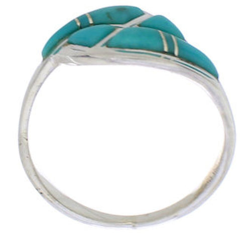 Turquoise Jewelry Authentic Sterling Silver Ring Size 5 WX41045