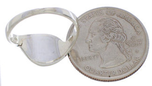 Turquoise Jewelry Authentic Sterling Silver Ring Size 5 WX41045