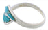 Southwest Turquoise Authentic Sterling Silver Ring Size 6-1/2 WX41047