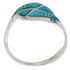 Turquoise Southwest Authentic Sterling Silver Jewelry Ring Size 5-1/4 AX87742