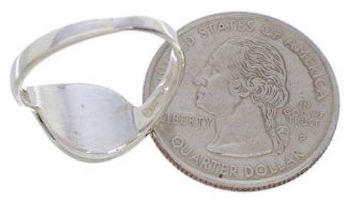 Southwest Turquoise Authentic Sterling Silver Ring Size 6-1/2 WX41047