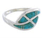 Sterling Silver Turquoise Southwestern Ring Size 5-1/2 WX41054