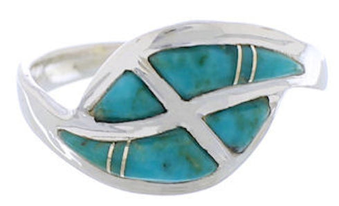 Sterling Silver Turquoise Southwestern Ring Size 5-1/2 WX41054