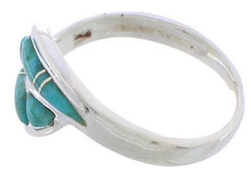 Sterling Silver Turquoise Southwestern Ring Size 5-1/2 WX41054
