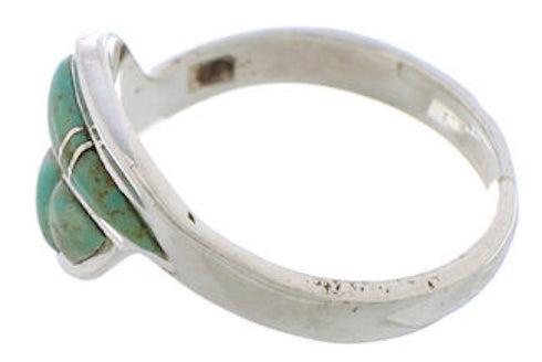 Genuine Sterling Silver Turquoise Ring Size 5-3/4 WX41055