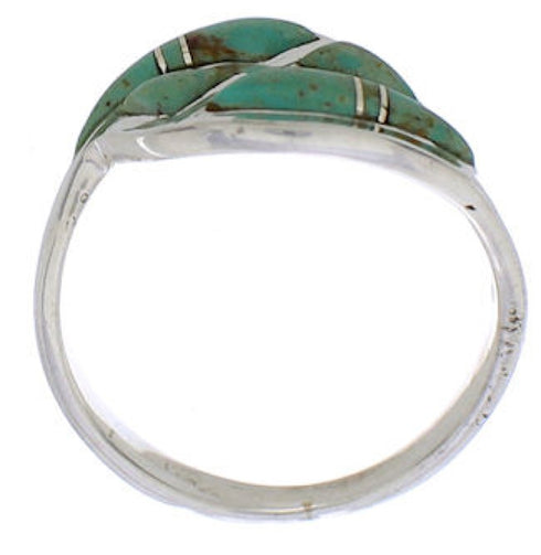 Genuine Sterling Silver Turquoise Ring Size 5-3/4 WX41055