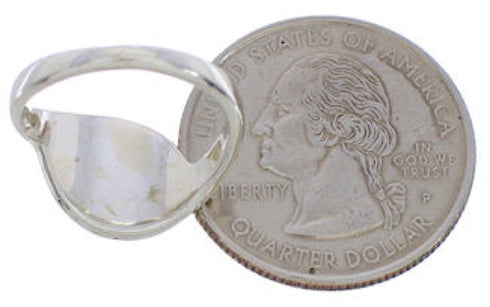 Sterling Silver Jewelry Turquoise Ring Size 4-3/4 WX41074