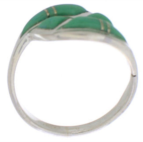 Southwest Authentic Sterling Silver Turquoise Ring Size 5-1/4 WX41114