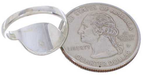 Southwest Authentic Sterling Silver Turquoise Ring Size 5-1/4 WX41114