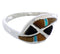 Sterling Silver Multicolor Southwest Ring Size 7-1/4 WX41254