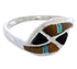 Sterling Silver Multicolor Southwest Ring Size 7-1/4 WX41254