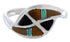 Sterling Silver Multicolor Southwest Ring Size 7-1/4 WX41254