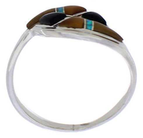 Multicolor Southwestern Sterling Silver Ring Size 4-3/4 WX41261