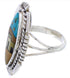 Native American Design Multicolor Silver Ring Size 6-3/4 WX41438