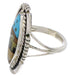 Silver Multicolor Native American Design Ring Size 6-1/4 WX41473