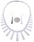 Multicolor Jewelry Sterling Silver Link Necklace Earrings Set PX38012