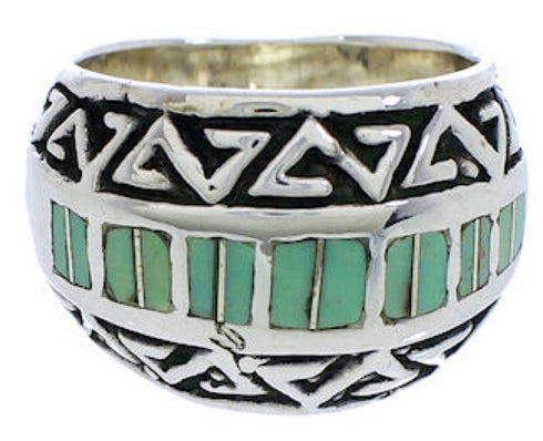 Authentic Sterling Silver Turquoise Ring Size 5-3/4 WX35901