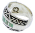 Sterling Silver Southwestern Turquoise Ring Size 5 WX35897