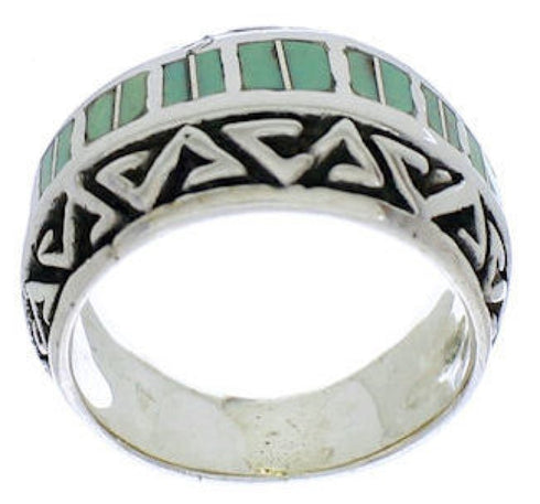 Authentic Sterling Silver Turquoise Ring Size 5-3/4 WX35901