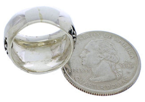 Sterling Silver Southwestern Turquoise Ring Size 5 WX35897