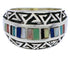 Multicolor Genuine Sterling Silver Southwest Ring Size 8 WX36175