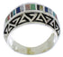 Multicolor Genuine Sterling Silver Southwest Ring Size 8 WX36175