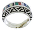 Southwest Multicolor Genuine Sterling Silver Ring Size 8 WX36179
