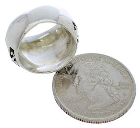 Genuine Sterling Silver Southwest Multicolor Ring Size 4-3/4 WX36183