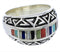 Multicolor Sterling Silver Southwestern Ring Size 7 WX36238