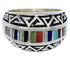 Sterling Silver Southwest Multicolor Ring Size 6-1/2 WX36221
