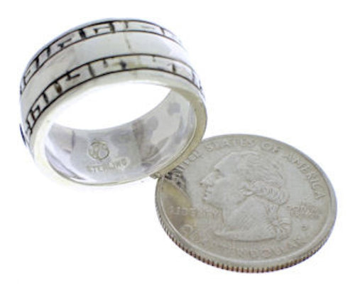 Southwest Sterling Silver Multicolor Ring Size 6-1/4 WX36410