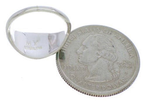 Sterling Silver Turquoise Inlay Southwest Ring Size 4-3/4 ZX36276