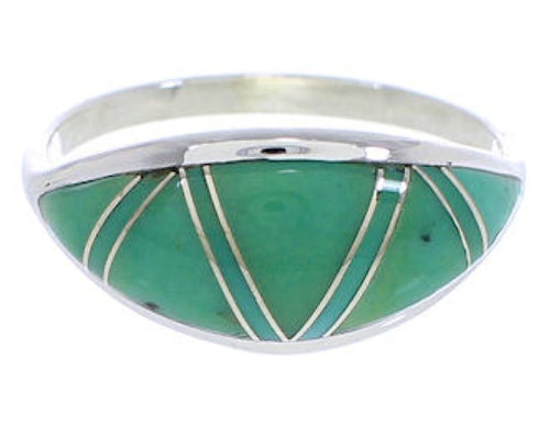 Turquoise And Authentic Sterling Silver Ring Size 4-3/4 ZX36290