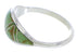 Turquoise Inlay Genuine Sterling Silver Ring Size 4-1/2 ZX36299