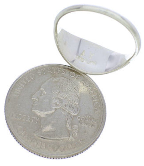 Sterling Silver Turquoise Inlay Jewelry Ring size 4-3/4 ZX36306