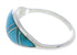 Genuine Sterling Silver Turquoise Inlay Ring Size 5-1/2 ZX36323