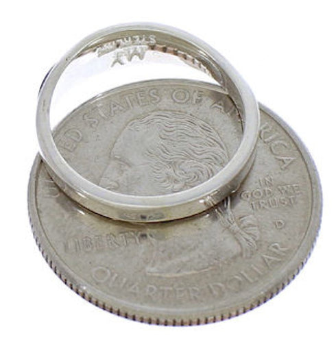 Multicolor Inlay And Genuine Sterling Silver Southwest Ring Size 6-1/4 WX81186