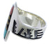 Sterling Silver Multicolor Inlay Ring Size 7-1/2 EX40908