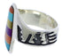 Southwest Multicolor Genuine Steling Silver Ring Size 7-1/2 EX40950
